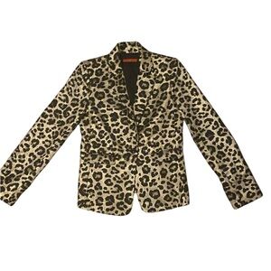 Alice & olivia Metallic leopard blazer size S